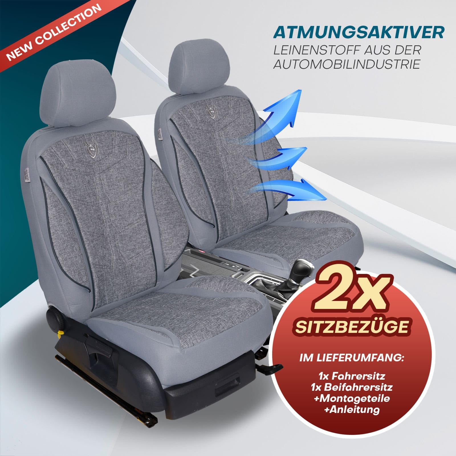 Fundas de asiento aptas para BMW IX | Color: Gris | Modelo: Prime MT | Fundas de asiento | Fundas de asiento | MT1