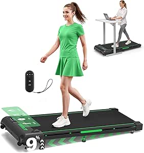 Walking Pad, 1-10 km/h Laufband für Zuhause mit 9% Steigung, 2.5HP Walking Machine mit LED-Anzeige, Fernbedienung, 12 Programes, Doppelter Stoßdämpfung Bis 150kg Belastbar