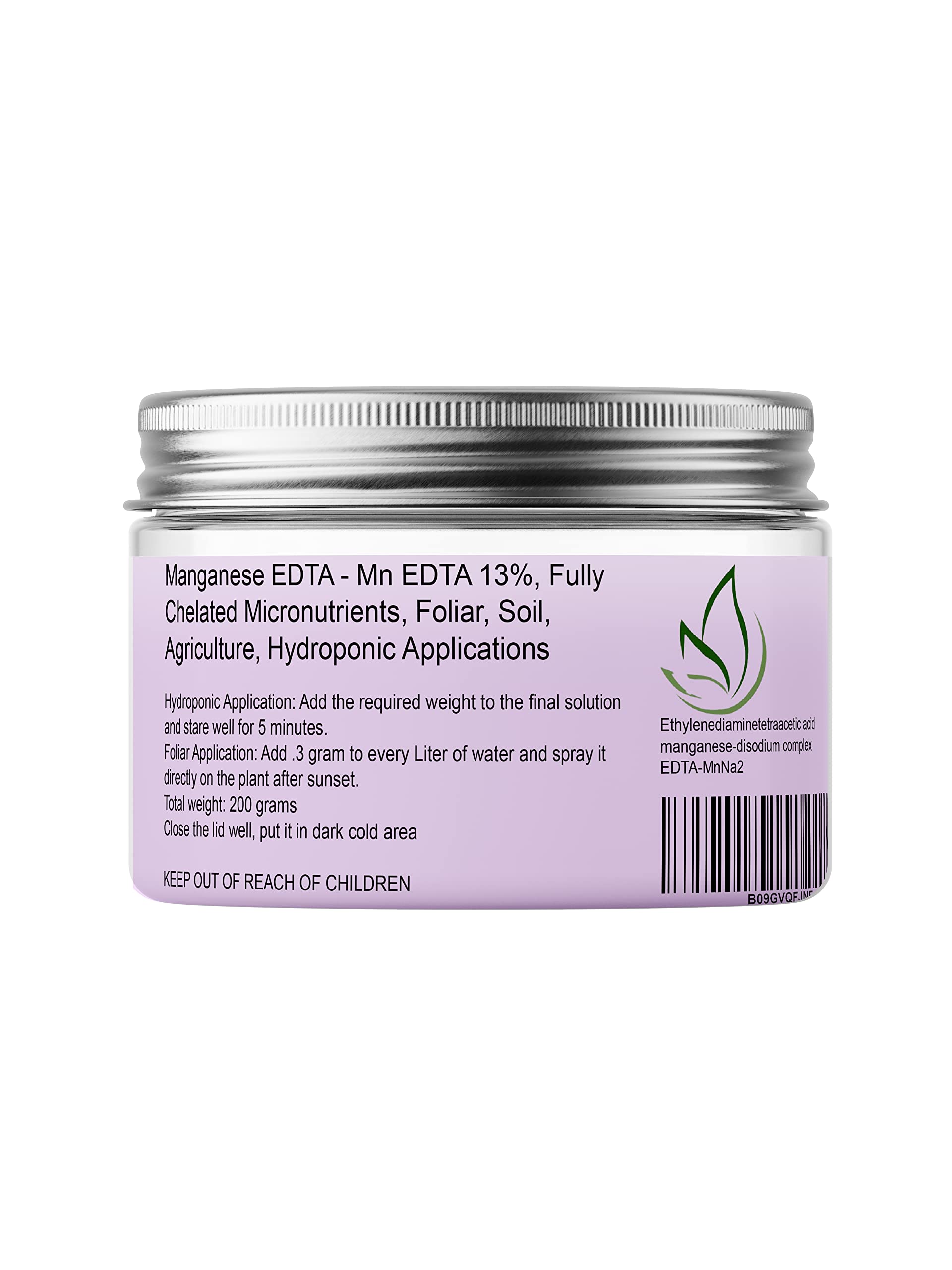 Manganese EDTA - Mn EDTA 13%, Fully Chelated Micronutrients, Foliar, Soil, Agriculture, Hydroponic Applications