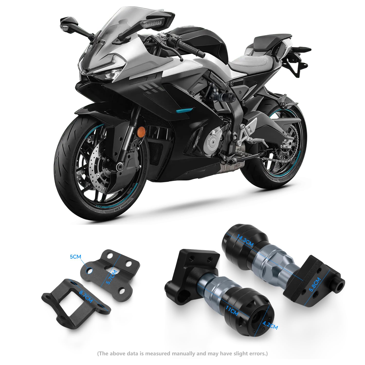 MFGZD 675SR CNC Motorrad Sturzpads Sturzschutz Zubehör Für CFMOTO 675SR-R 675SS 675SR 675NK 2024-2025 Motorrad Sturzschutz Sturzpads