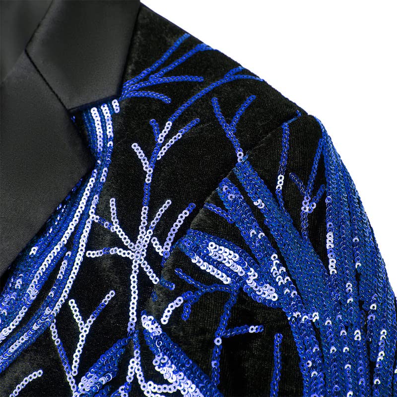 Mens Sequin Suit Jackets Tuxedo Coats Fashion Lapel Blazers Dinner Party Wedding Swallowtail Dress4