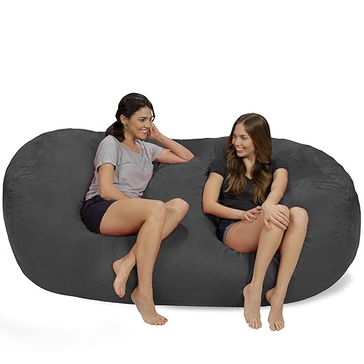Chill Sack Memory Foam Bean Bag Lounger, 7.5-Feet, Tide Pool