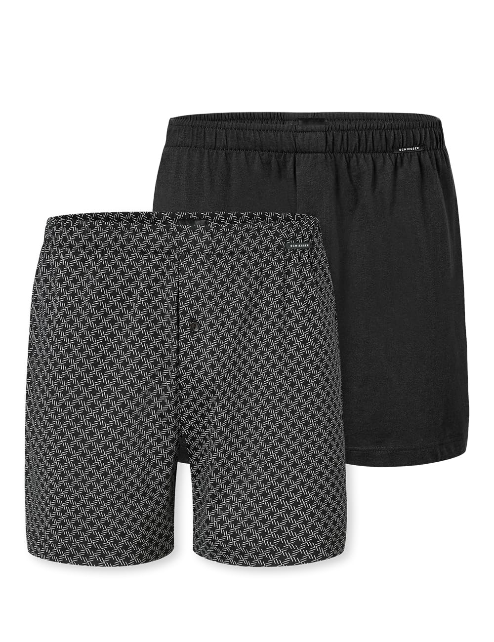 Schiesser Bokserki (szorty) Mężczyźni 2 Pack Boxershorts Baumwolle Jersey Weich Multipack - Jerseyboxer