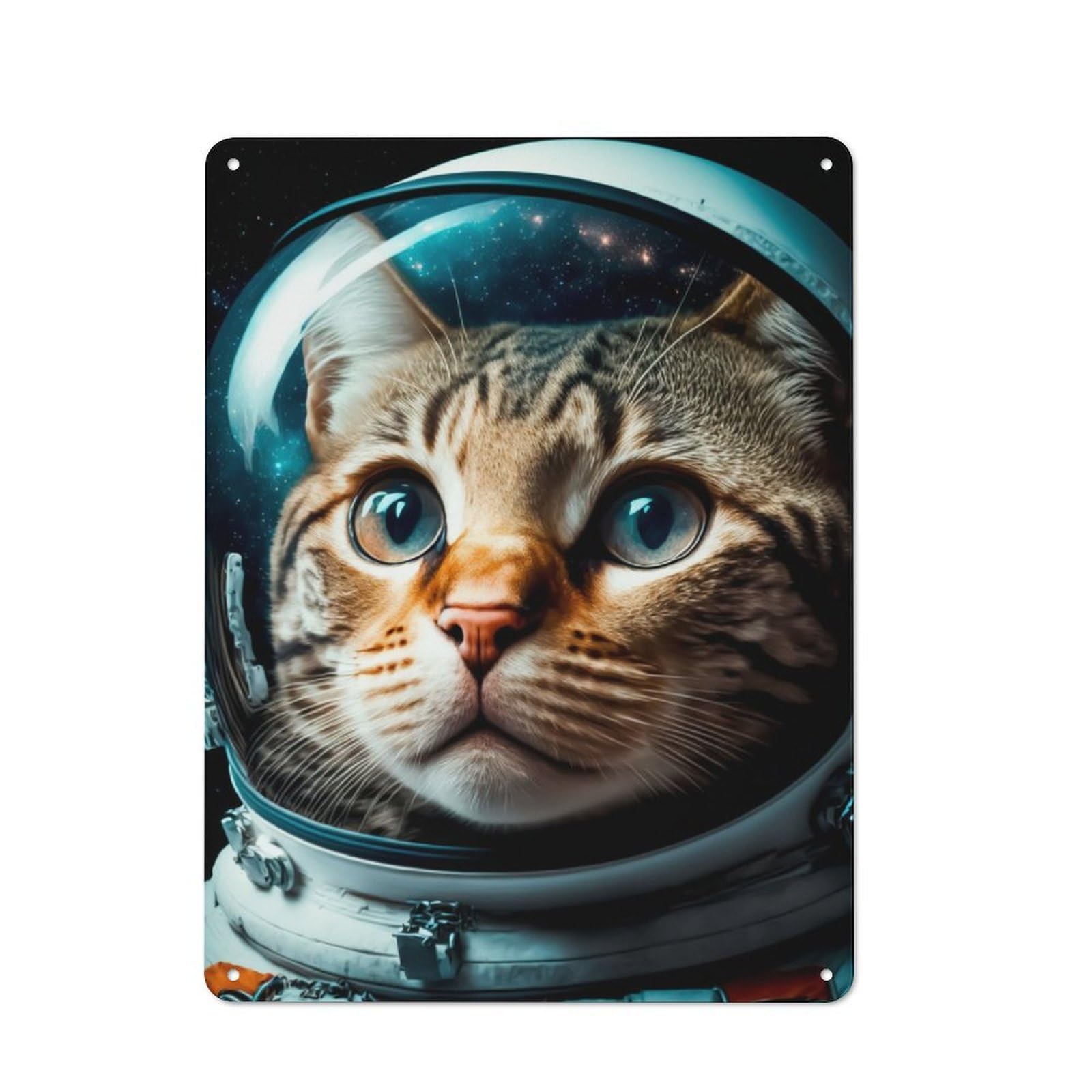 Junmoney Cat 40X30cm Retro Metal Sign With For Café Or Restaurant, For Collectors Decorating Cafés And Restaurants