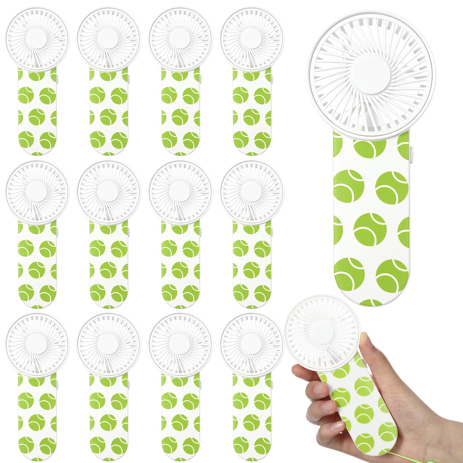 Mini ventiladores personales de tenis en pack de 12 ideales como recuerdos de fiestas