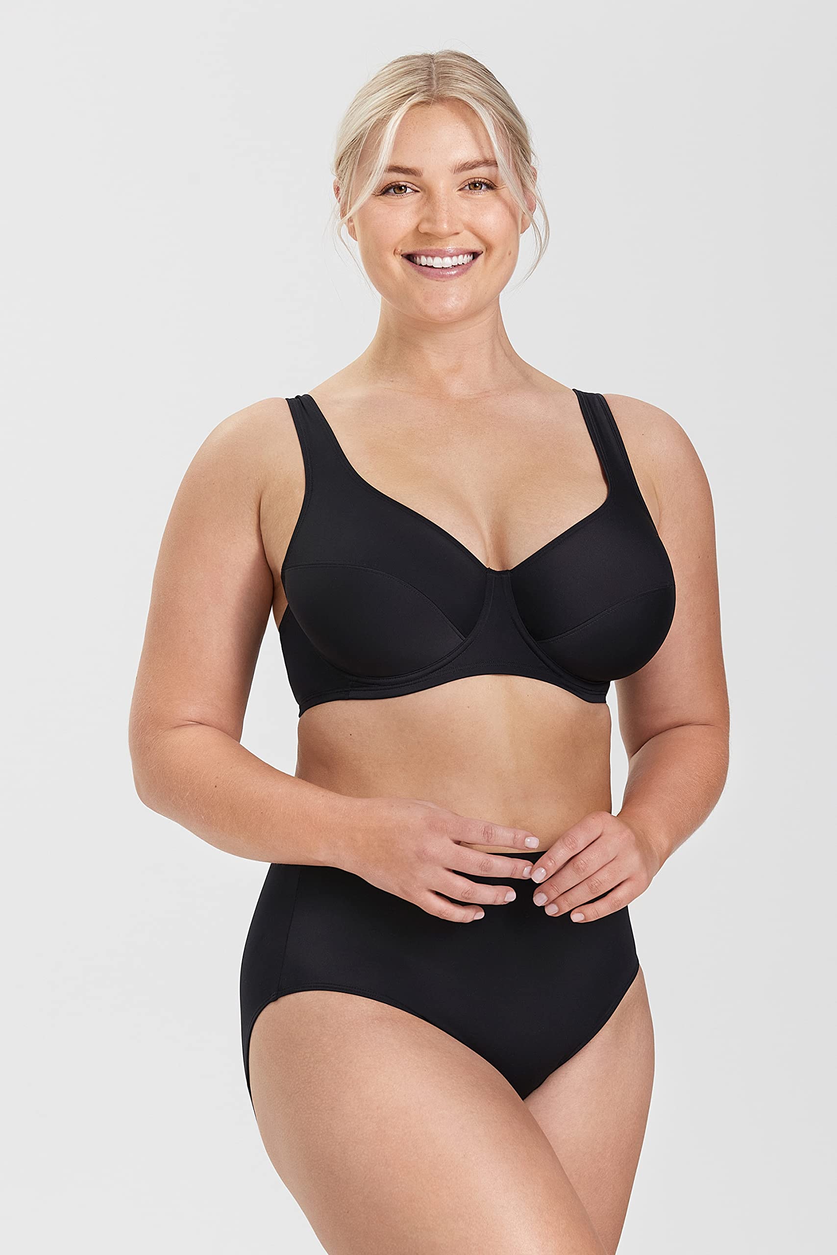 Miss Mary Biarritz Haut de Bikini Armatures Imprimé Noir et Blanc Intemporel