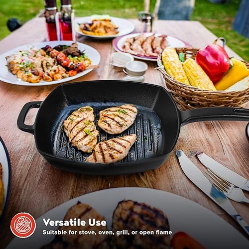 Miniatura 10 de Megamaster Parrilla de 2 quemadores premium para cocinar al aire libre, mientras acampas, cocina al aire libre, patio jardín, barbacoa con dos patas
