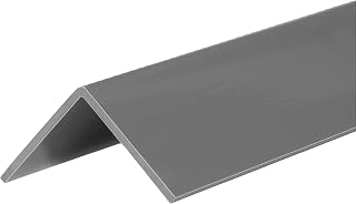 FDD4U PVC Trim for Corner Angles, Walls, Fixtures & Furniture - 90 Degrees PVC Moulding - 1 Metre Length Angle Trim - Easy Fit, Waterproof & Durable Plastic Angle Corner Trim - 25x25 mm - Grey