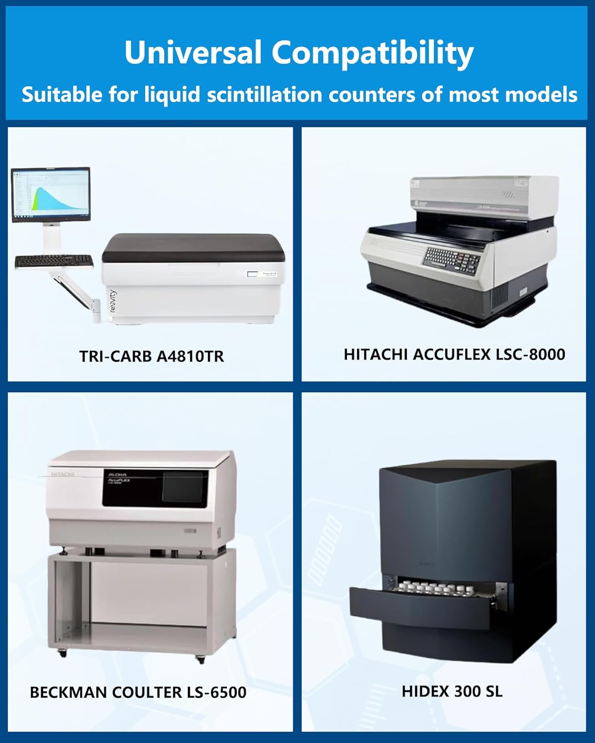 20 ml Scintillation Vials - 100 PCS Borosilicate Glass Vials with 22-400 White Screw Caps - Polypropylene Caps with Silver Aluminum Foil PE Liner - Lab Liquid Scintillation Counting Vial