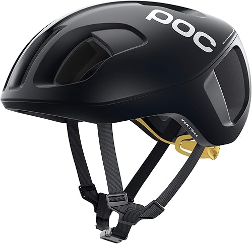 POC, Ventral Spin, casco de ciclismo, grande, uranio negroamarillo azufre mate