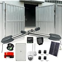 Dual Swing Gate Operator, Stainless Steel & Aluminum,All-Weather Electric Gate Operator with Auto Stop & Reverse Function D