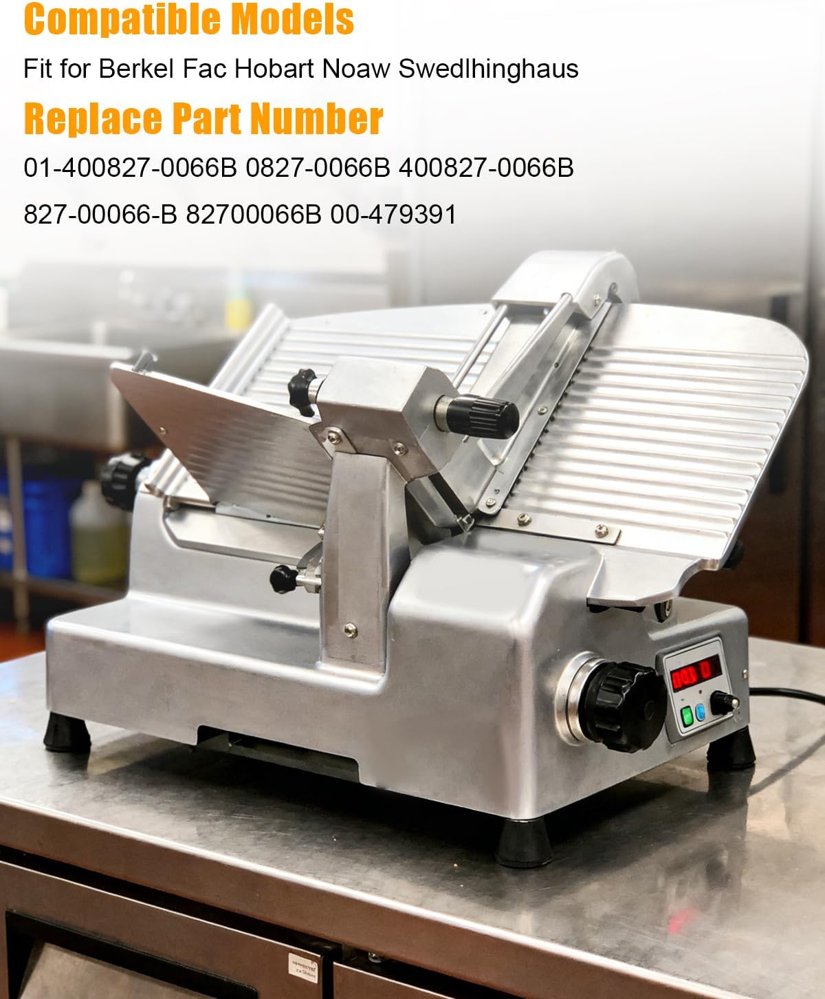 TB2-360 10 Rib Poly-V Belt Fit for Berkel Fac Hobart Noaw Swedlhinghaus, Meat Slicer Belt Replace 01-400827-0066B 0827-0066B 400827-0066B 827-00066-B 82700066B 00-479391
