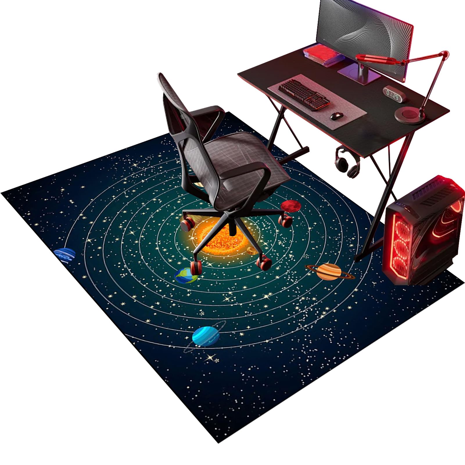 Heavy Duty Office Gaming Chair Mats for Carpeted and Hardwood Floor, Office Chair Mat for Carpet, Desk Chair Mat for Carpeted Floors, Floor Protectors for Rolling Chairs, Protector Rug 120 x 140 cm