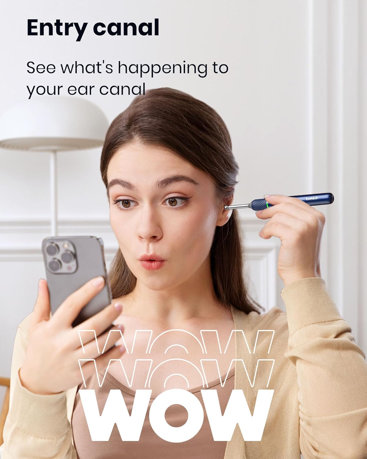 Bebird Pro Note5 Ear Wax Removal Tool Camera Tweezers, Ear Cleaner Scope Otoscope with Camera & Light, Wireless Earwax Remover Visual Ear Picker, Video Ear Cleaning Kit for iPhone,Android(Blue)