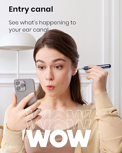 Miniatura 7 de Bebird Pro Note5 Herramienta de eliminación de cera de oído, pinzas para cámara, otoscopio limpiador de oídos con cámara y luz, removedor