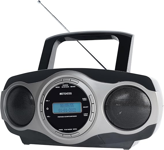 Retekess TR631 Portable CD Player with DAB Radio, Bluetooth Boombox
