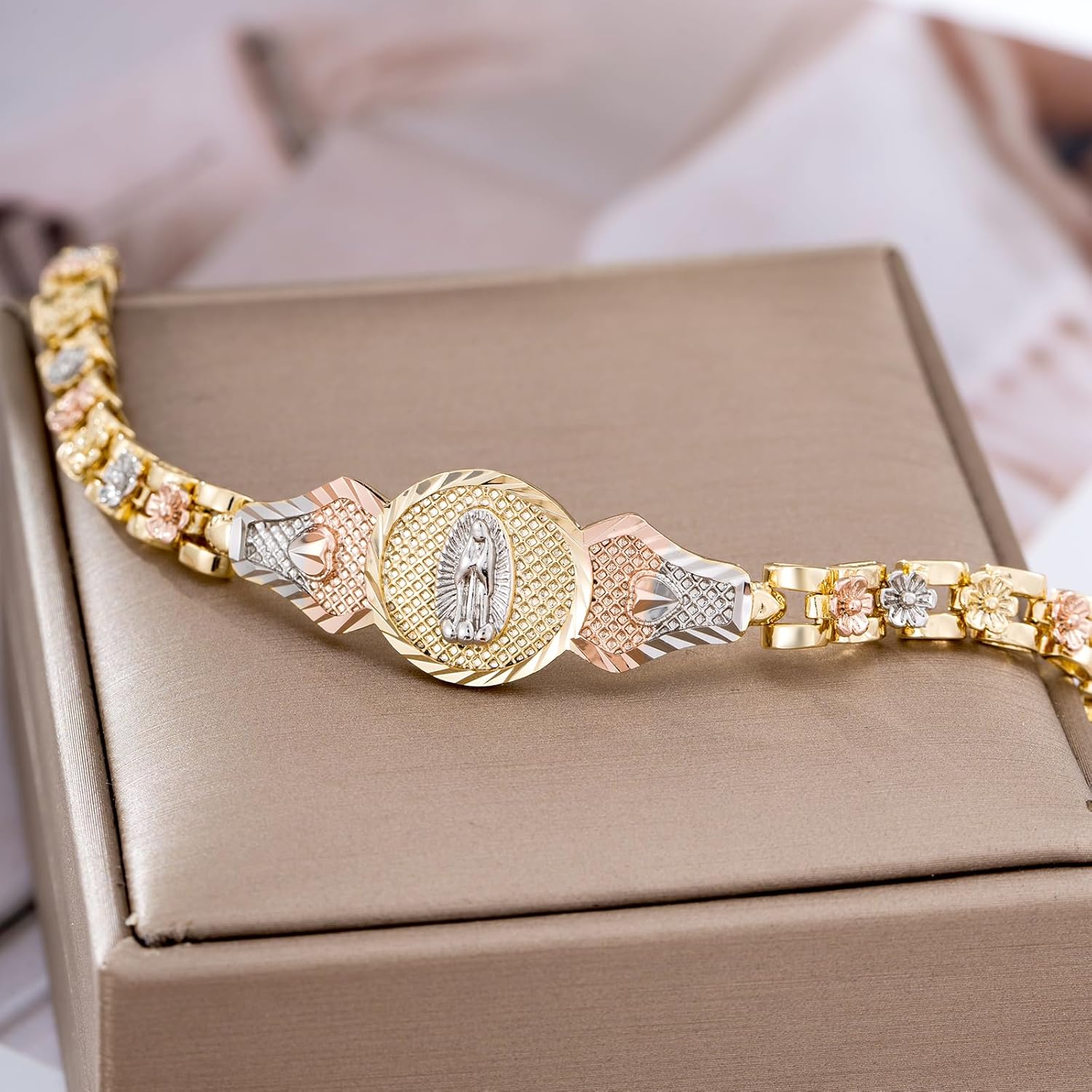 XUPING Virgin Mary Bracelet Gold Plated Our Lady of Guadalupe Bracelets Exquisite Virgin Mary Jewelry Gift For Women - Image 5