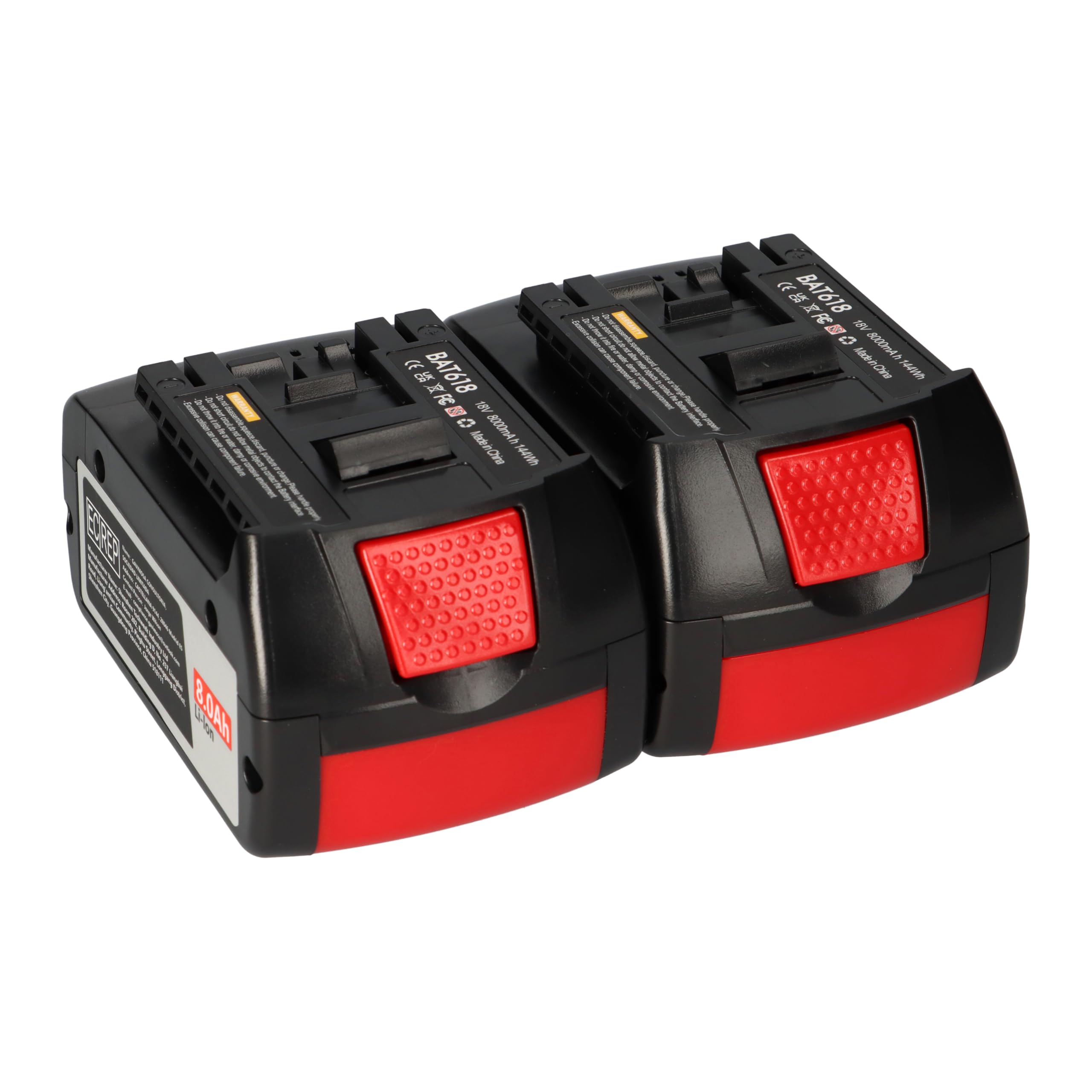 2X Ersatzakku Für Bosch Professional 18V 8.0Ah Li-Ion 144Wh - Langlebig - Wartungsfrei - Zuverlässig