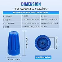 Vista 2 de 50 conectores eléctricos de alambre impermeables, sello al aire libre, tapas de tuercas de torsión eléctricas, conector de terminal de cable
