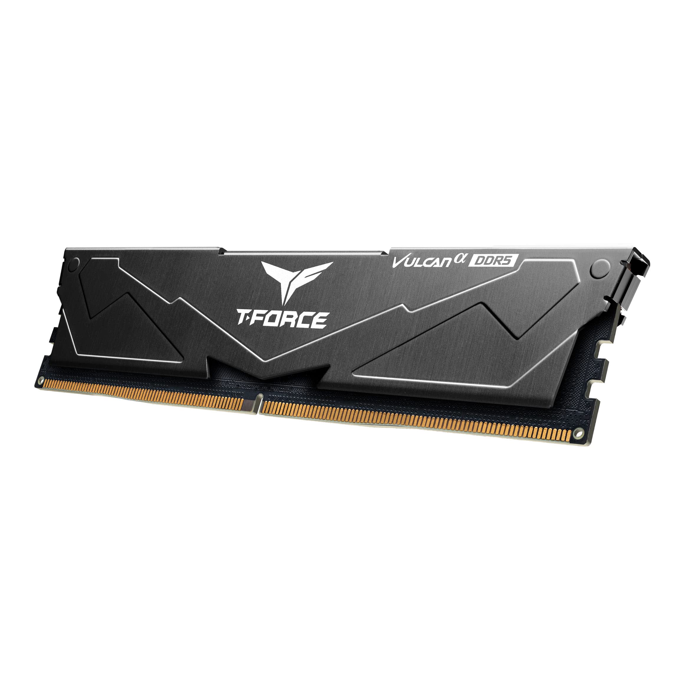TeamGroup T-Force Vulcan 16 GB 6000 MHz (6000 MT/s) CL38 czarna pamięć do gier, DDR5 UDIMM, metalowy radiator, ECC, XMP 3.0/AMD Expo, kompatybilny z procesorem Intel/AMD, wysoka wydajność, pamięć RAM