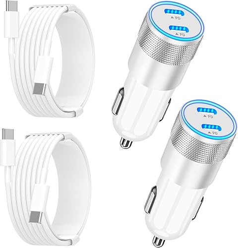 Miniatura 1 de Apple MFi Certified iPhone 15 Fast Car Charger, GODMADES 2Pack 72W Type-C iPhone Car Charger Fast Charging Cigarette Lighter+USB-C to USB-C Cable