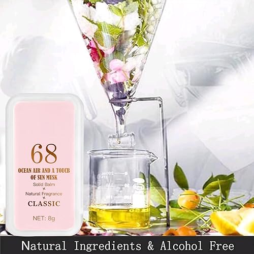 Miniatura 7 de Juego de 3 bálsamos sólidos, perfume sólido, portátil, de bolsillo, perfecto para viajes, perfume de fragancia natural para mujeres