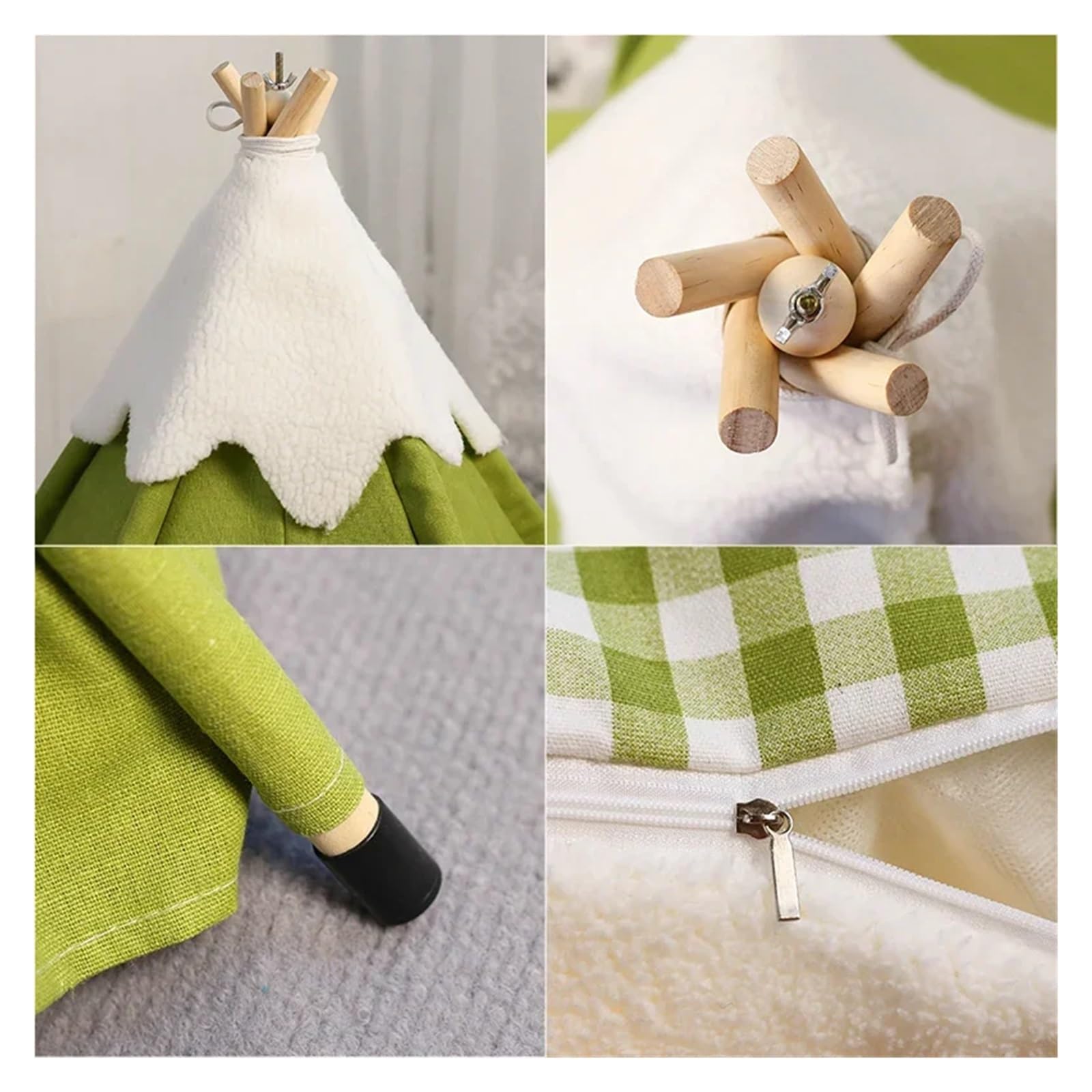 Tente pour Chien Tente for animaux de compagnie, tente tipi for chien, lit élégant, doux et confortable avec coussin en peluche épais, maisons for chats lavables, lits for chiots for chiens de petite
