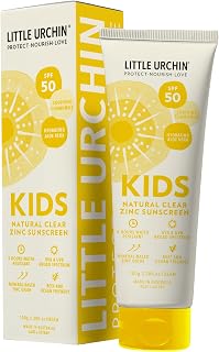 Little Urchin KIDS Natural Clear Zinc Sunscreen SPF 50+ 100g