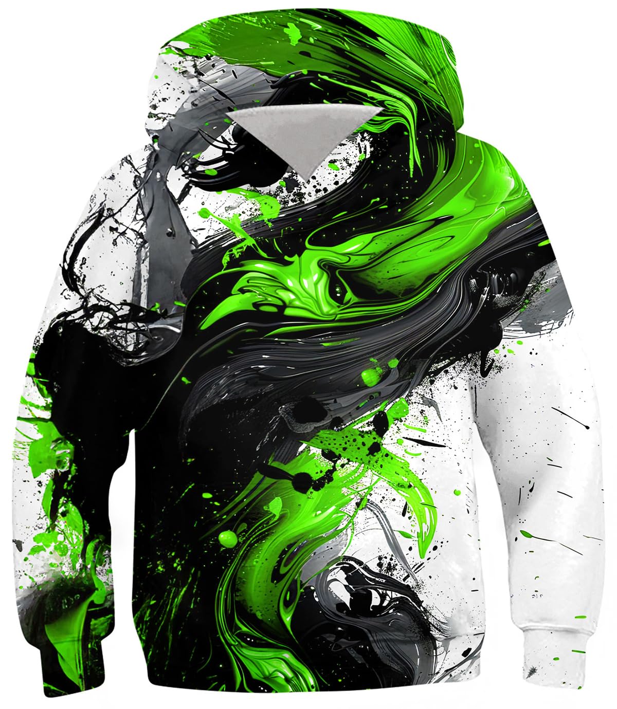 Ahegao Boys Sweatshirts Green Ink Hoodies for Kids Classical Athletic Pullover Boy Black White Hoodie Size 12-14 Years Youth Sweater