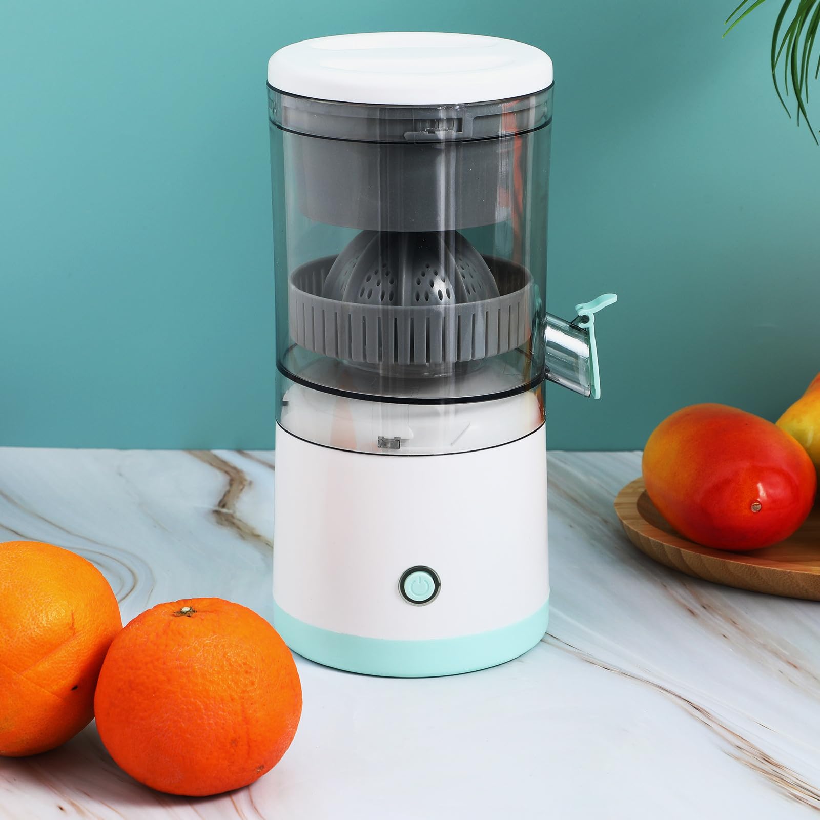 ibasenice Exprimidor Capacidad Menor a 400ml de Cítricos Portátil Eléctrico Batería 1600mah, Fácil Limpieza y Diseño Compacto para Uso Doméstico