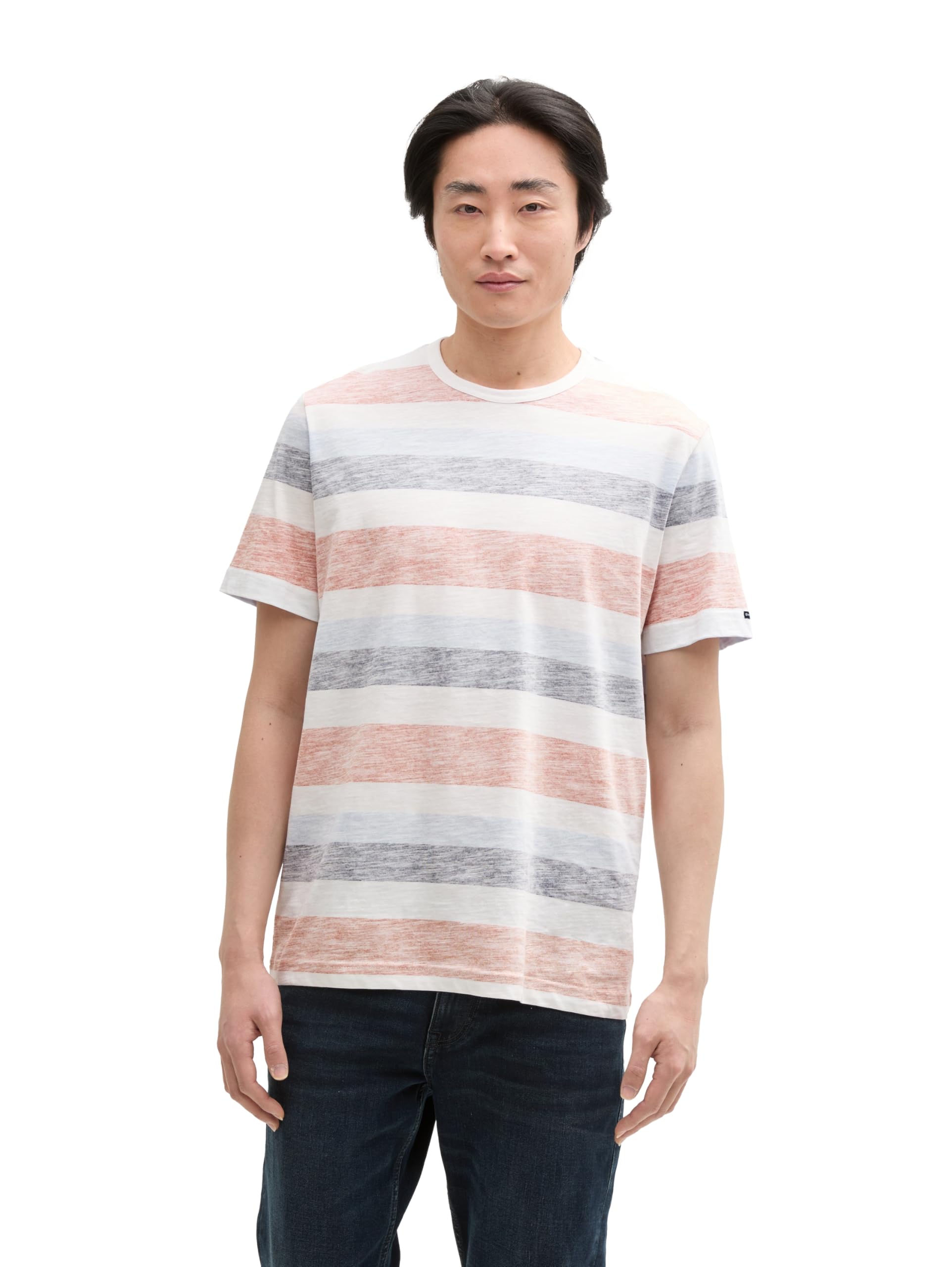 TOM TAILOR Herren T-Shirt mit Streifenmuster