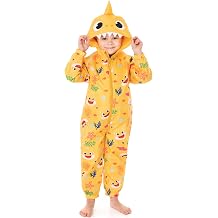 Baby Shark Kids Puddle Suit | Boys & Girls All In One Rain Coat | Yellow Long Sleeve with Cuffs Play Walking Jacket
