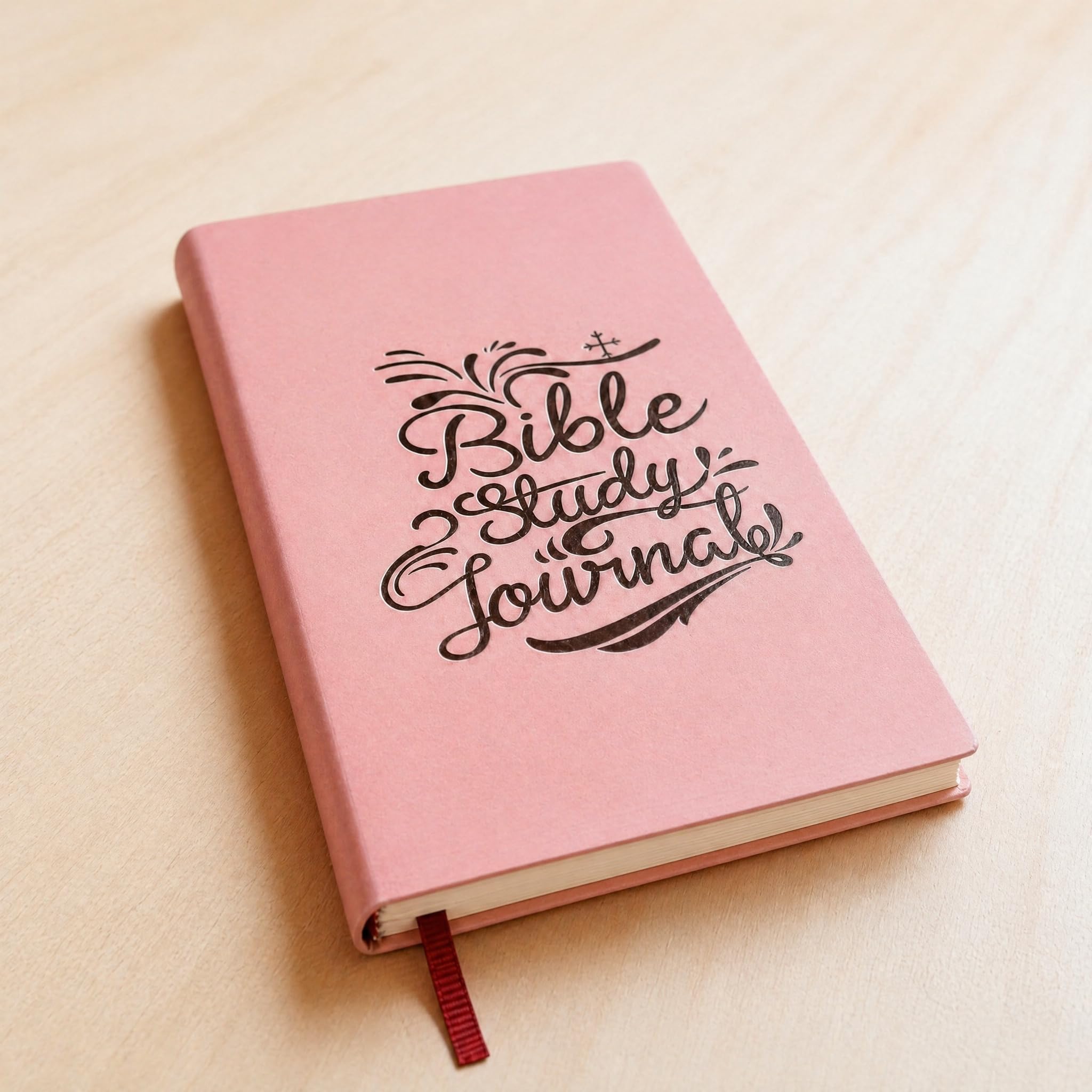 Zhixan 200 Page Thick Guided Bible Study Journal with S.O.A.P. Method, Christian Prayer Notebook for In-Depth Daily Devotional & Scripture Study, Gift (Pink)