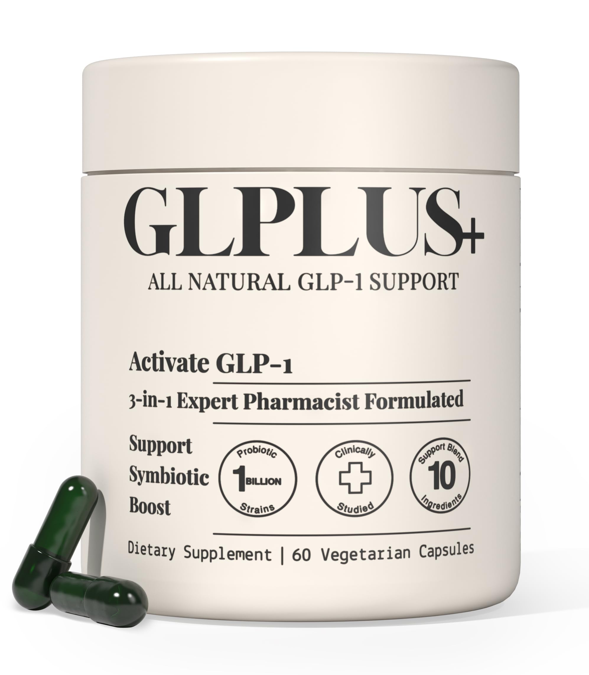 GLP-1 Supplement for Women and Men | Hunger & Metabolism Support - Expert Formulated to Support GLP1 Naturally | Probiotic and Prebiotic (60 Capsules)