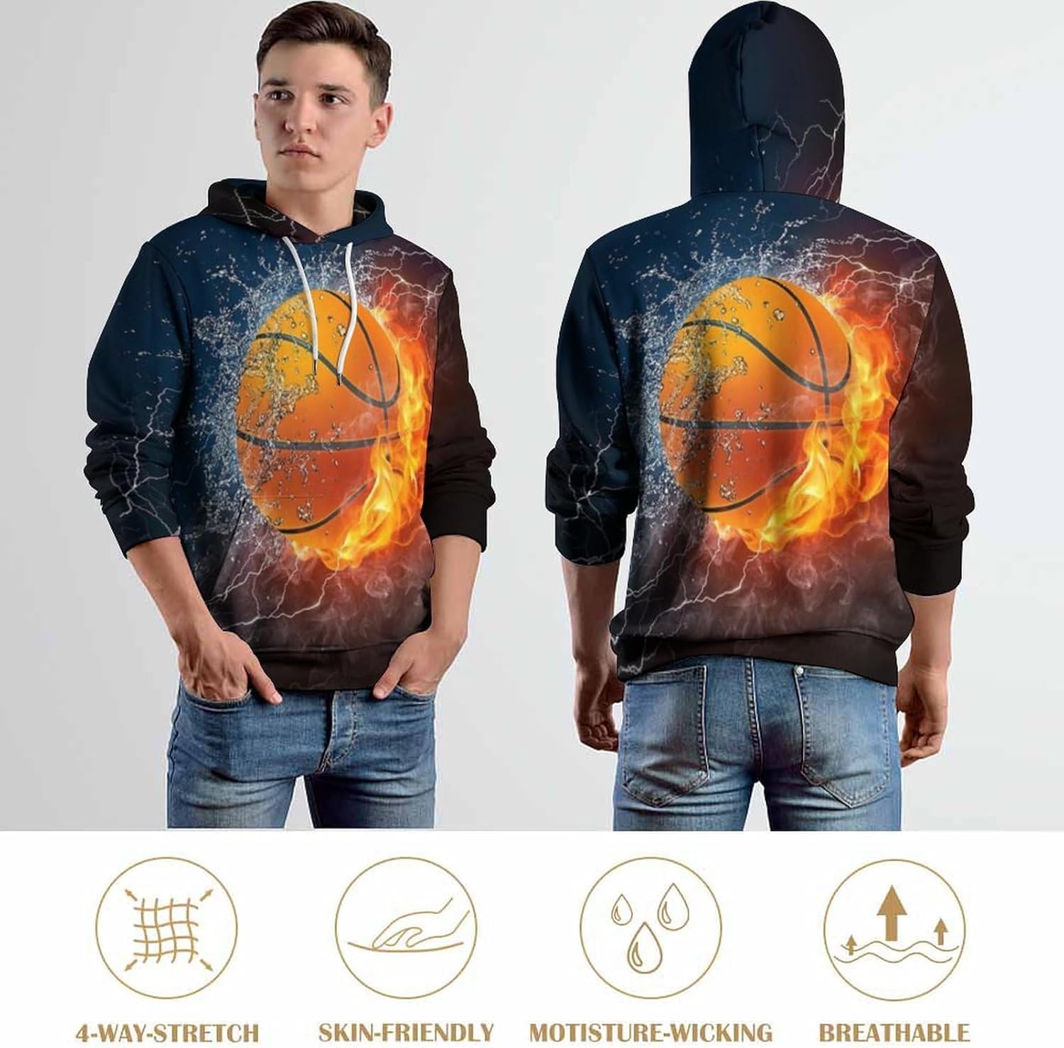 Cool Pullover Hoodie 3D Novelty Graphic Hooded Sweatshirt Hoodies for Men Women - Image 4