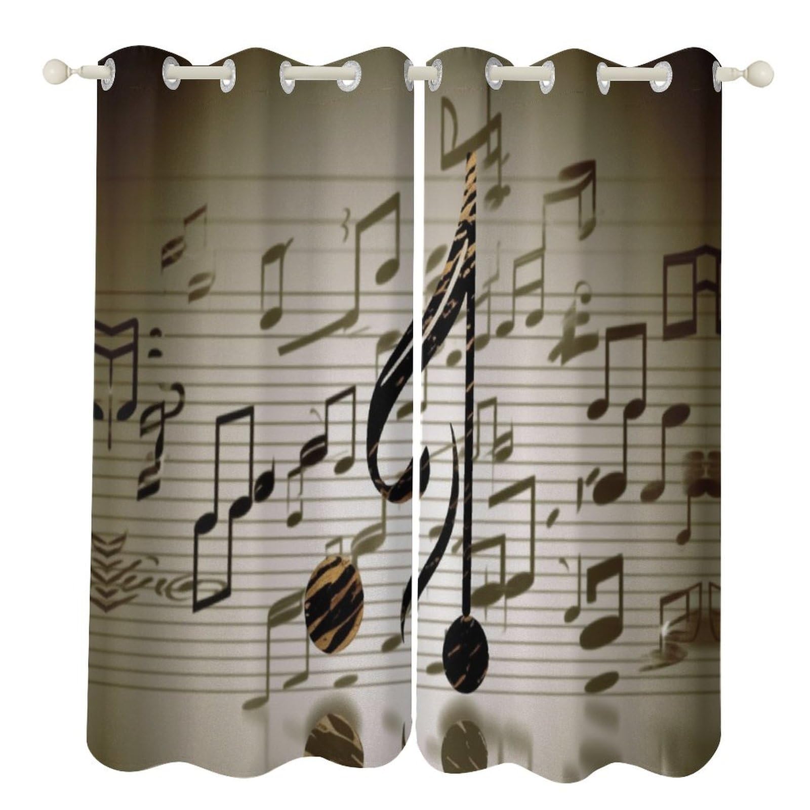 Rideaux occultants musique dans la chambre pour un sommeil paisible et doux