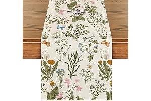 Artoid Mode Wildflowers Floral Spring Decor Table Runner