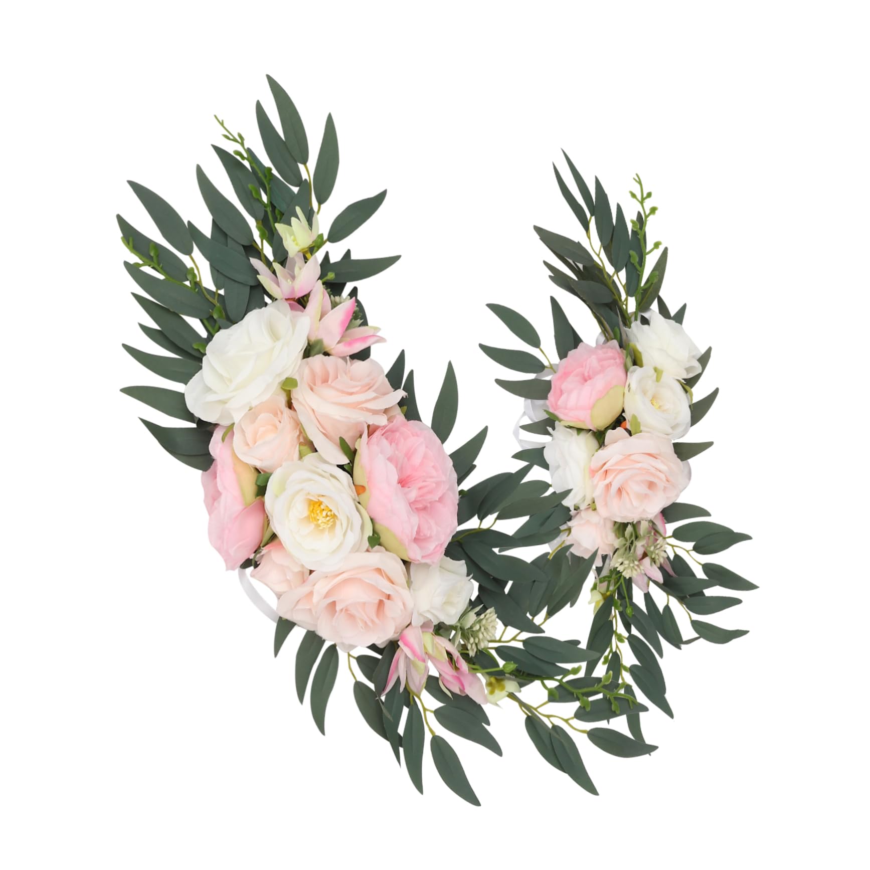 Levemolo Künstliche Blumendekoration 2 Stück aus Seidenstoff Rosa für Feier | Reinigbar und Wiederverwendbar, Handgefertigte Deko für Geburtstag und Zeremonie, für Office und Zuhause