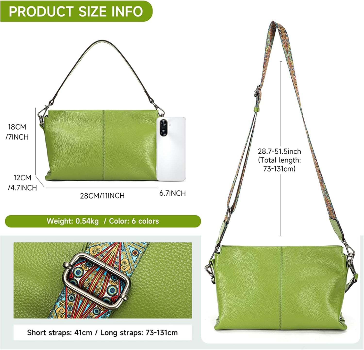 Genuine Leather Women Shoulder Bag Small Crossbody Bags Purse Mini Casual Hobo Lady Handbags and Purses Messenger Satchel - Image 3