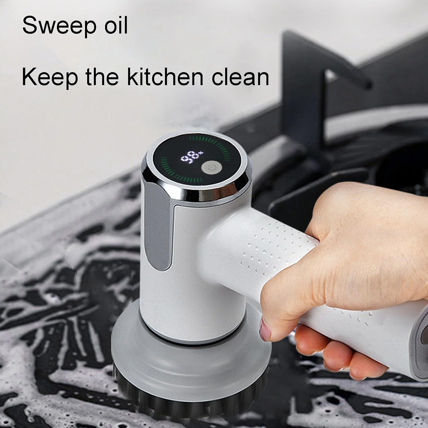 Electric Cleaning Brush, Free Hands, Housework Becomes Happy, One-Click Start, High-Speed Rotation, Sweeping Oil, Seamless Fuselage, 2-Speed Speed Super Long Endurance
