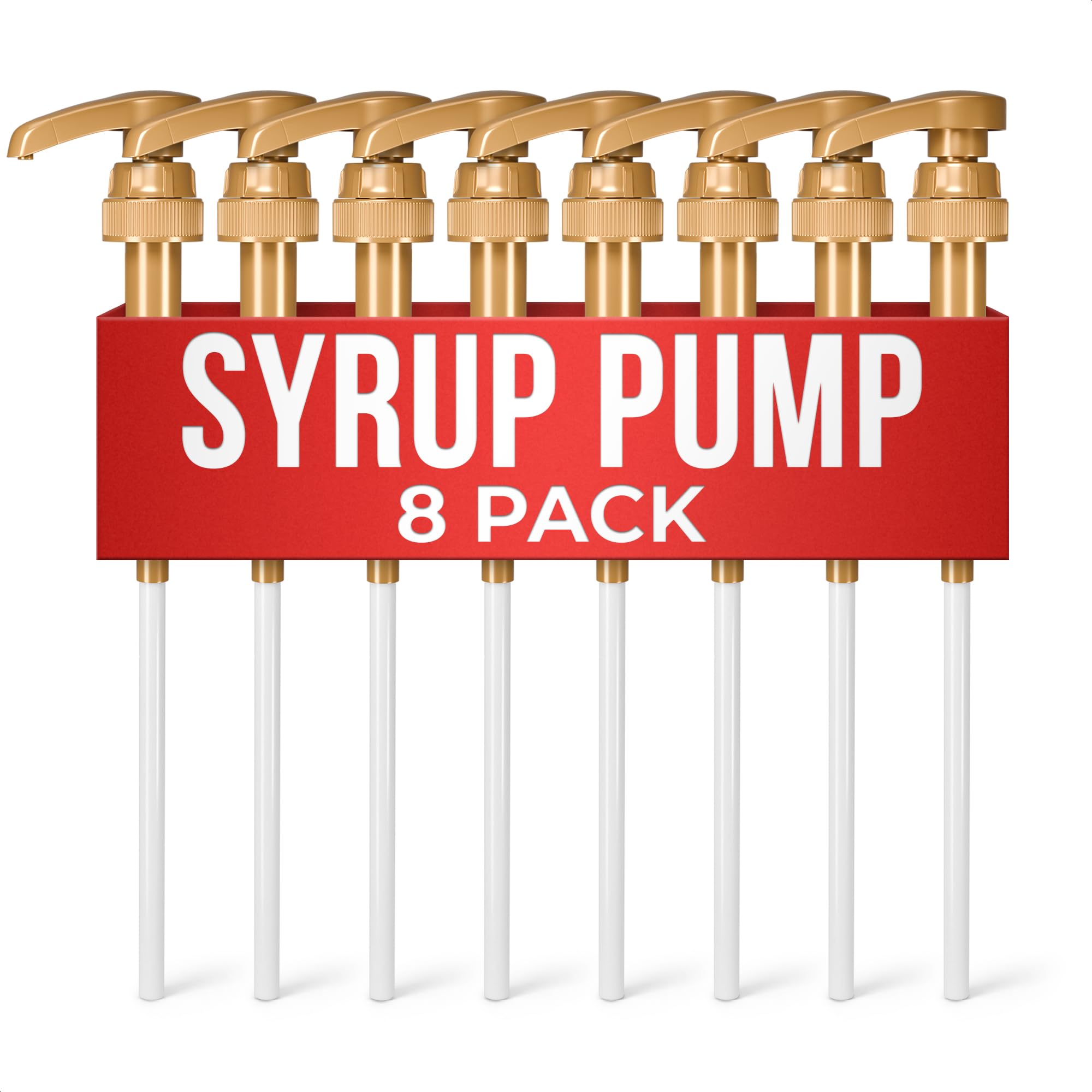 ALPENKOK 8 Pcs Coffee Syrup Pump, Compatible with Skinny, Torani, Davinci