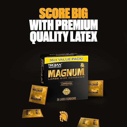 Miniatura 20 de Preservativos lubricados Trojan Magnum Xl., Magnum XL, 12 unidades, Negro, 1, 1