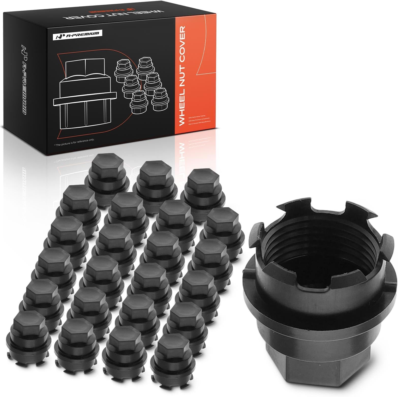 24-Pack 27mm Wheel Lug Nut Covers Compatible with Chevrolet Silverado 1500, Tahoe, Suburban 2500, Express 3500, Avalanche, Astro & GMC Sierra 1500, Yukon XL 1500, Savana 1500, Safari