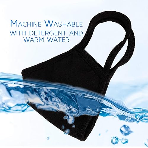 Miniatura 4 de WITHMOONS cubrebocas de tela lavable, reutilizable, de 3 capas, transpirable, con alambre para la nariz, 3 unidades, EU0304