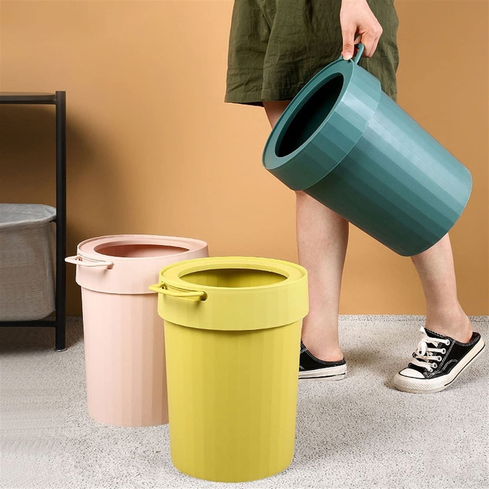 kosz na śmieci Plastikowe pojemniki na śmieci do kuchni 12 litrów bez pokrywy mogą być przenośnymi koszami na śmieci do domu, koszem papierowym do sypialni, koszem na odpady papierowe do biura