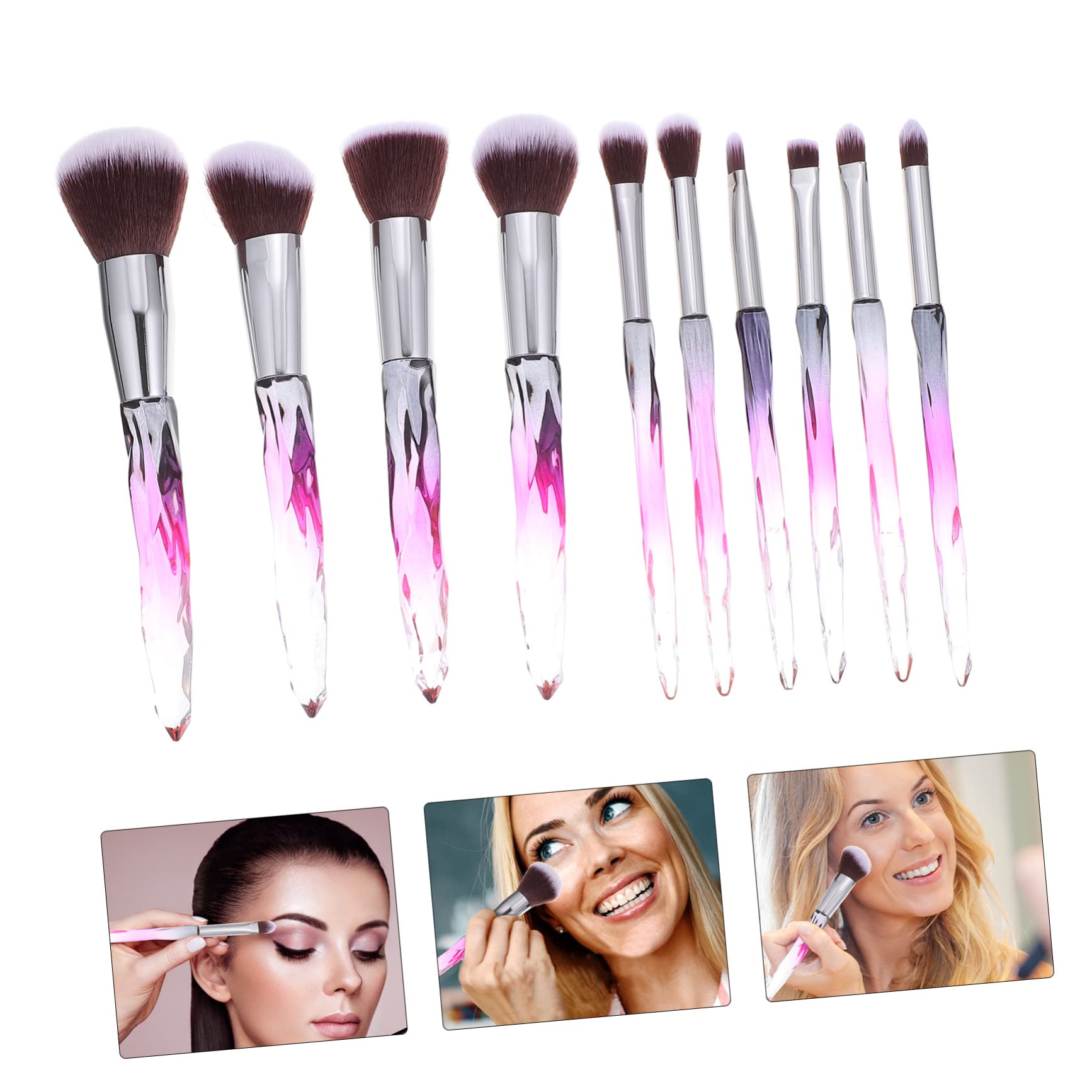 Healeved 30 Stück Make Up Pinsel Mit Kunststoffgriff Puderpinsel Make Up Werkzeug Professioneller Make Up Pinsel Für Frauen Eyeliner Pinsel