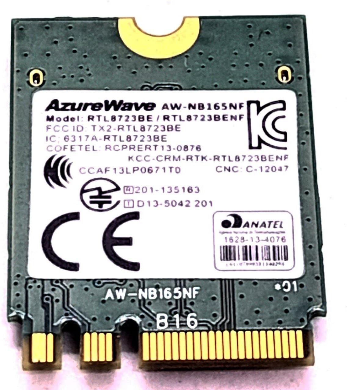 AzureWave AW-NB165NF RTL8723BE RTL8723BENF NGFF Wireless WiFi WLAN Card ...