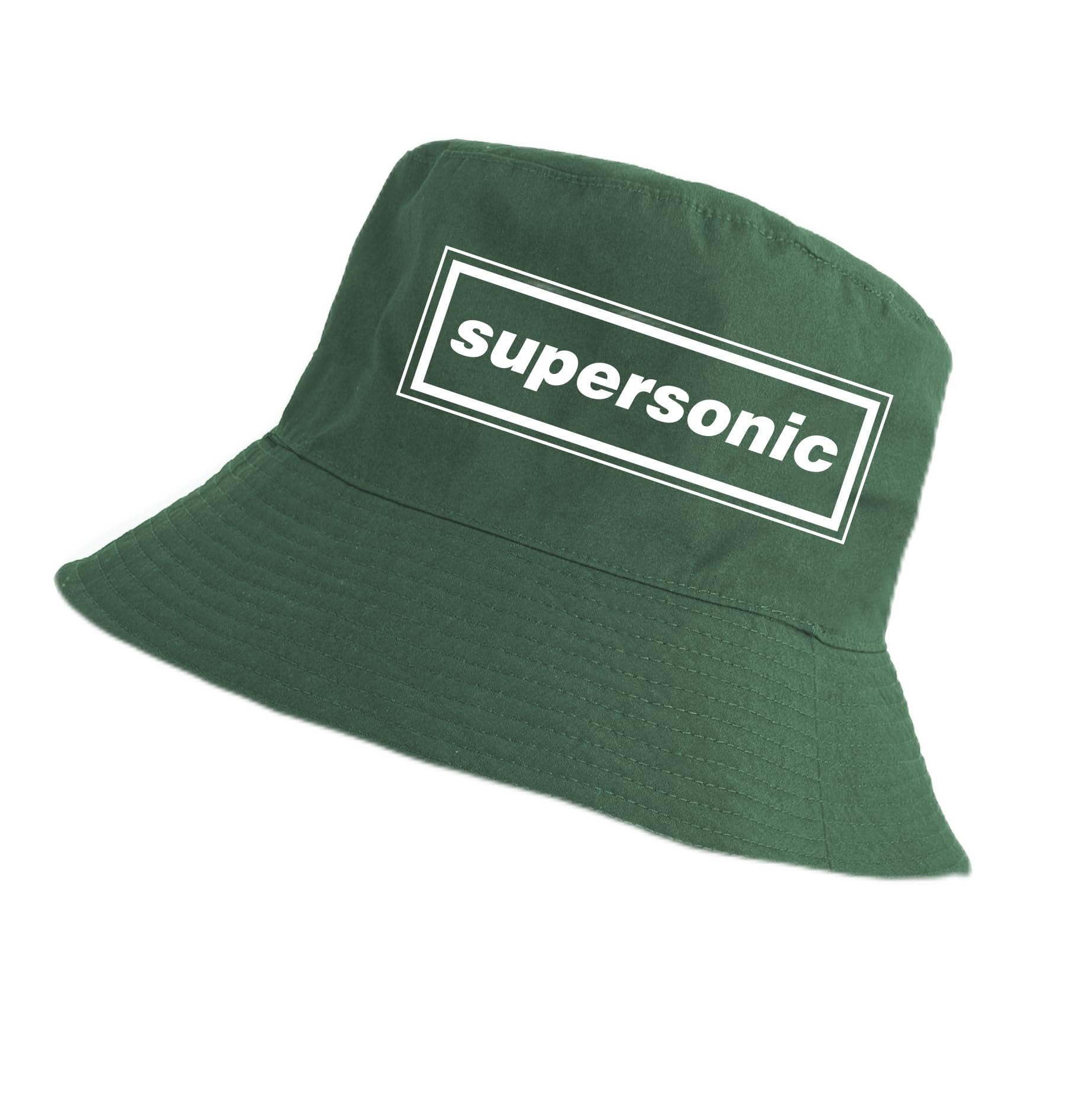 Partisan Unisex Olive Green Oasis Song Bucket Hats - Adult One-Size Fits All (Uk, Alpha, One Size, Supersonic)