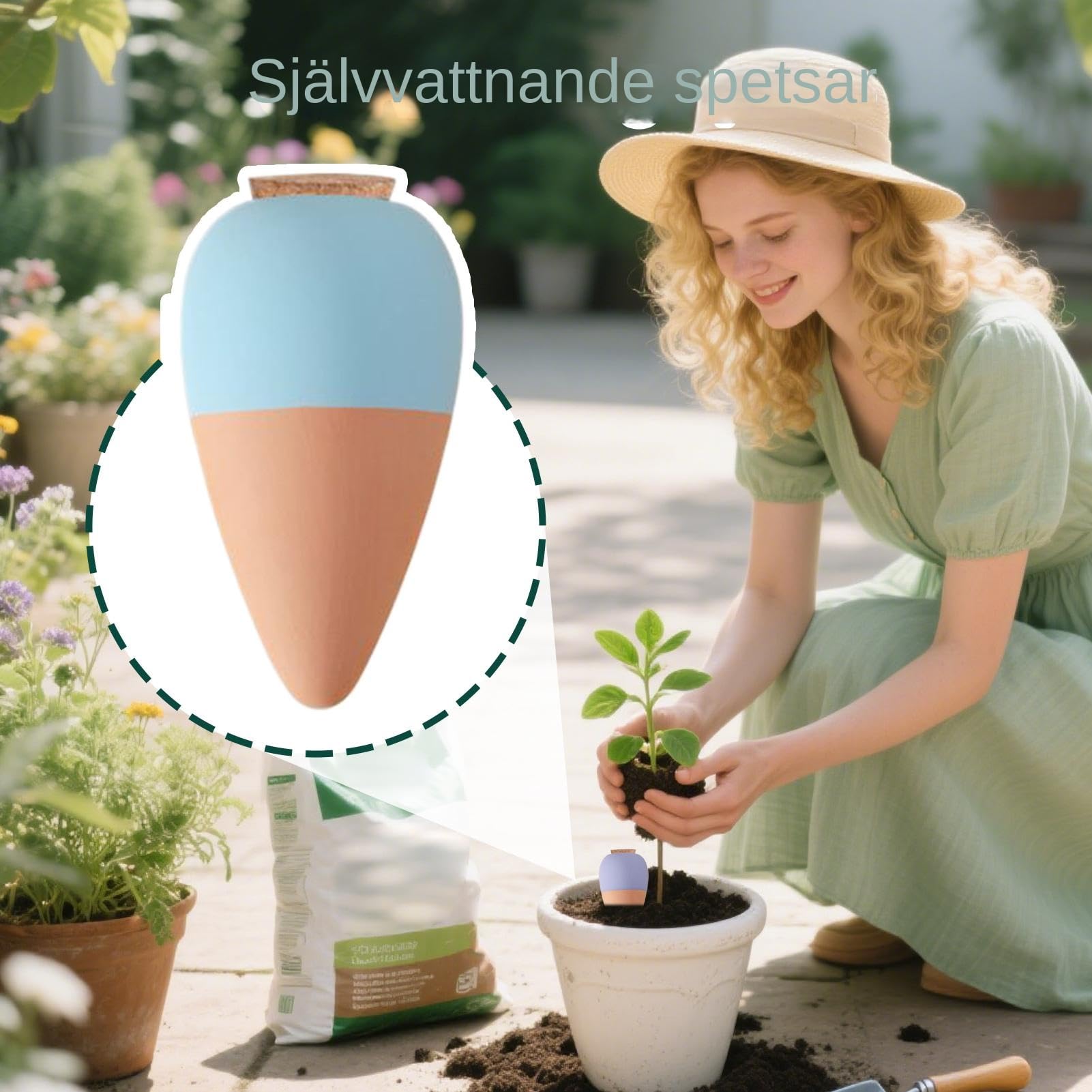 Punte di irrigazione 'acqua, picchi d'irrigazione regolabili, bastoncini d'irrigazione per fiori, vivaio, giardino, verdure, alto