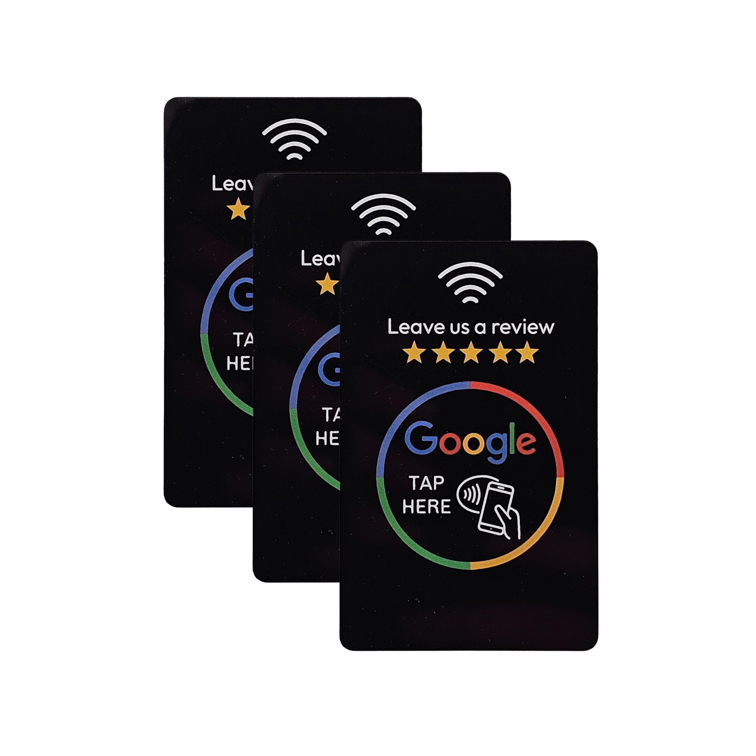 Tap to Review NFC Google Review Card – “Review Us on Google” Counter Sign 8.6 x 5.4 cm, 5 Star Design – for Shops, Cafes, Salons & Offices – Black (3)